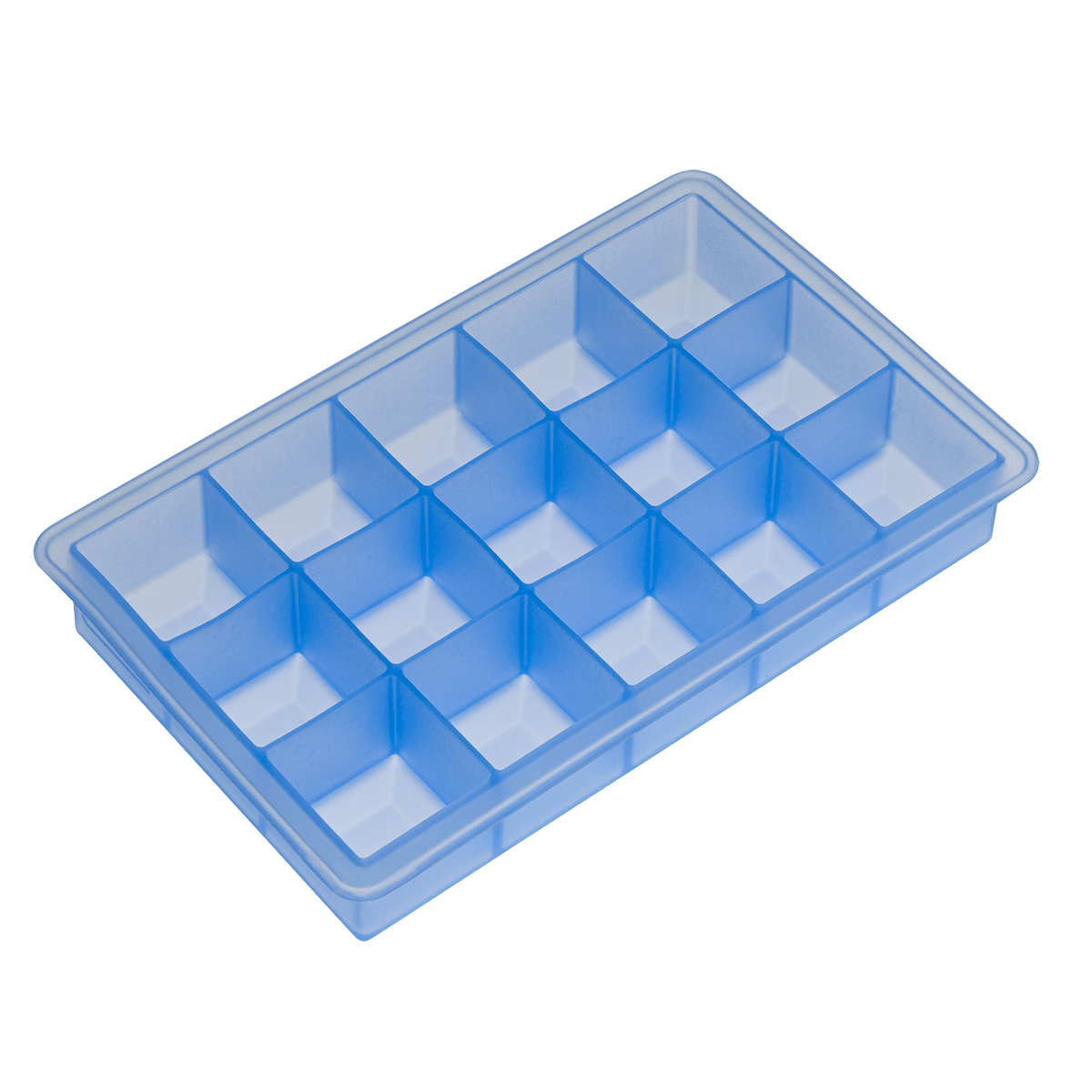 LURCH Eisformer Würfel 3cm für 15 Eiswürfel Silikon eisblau 