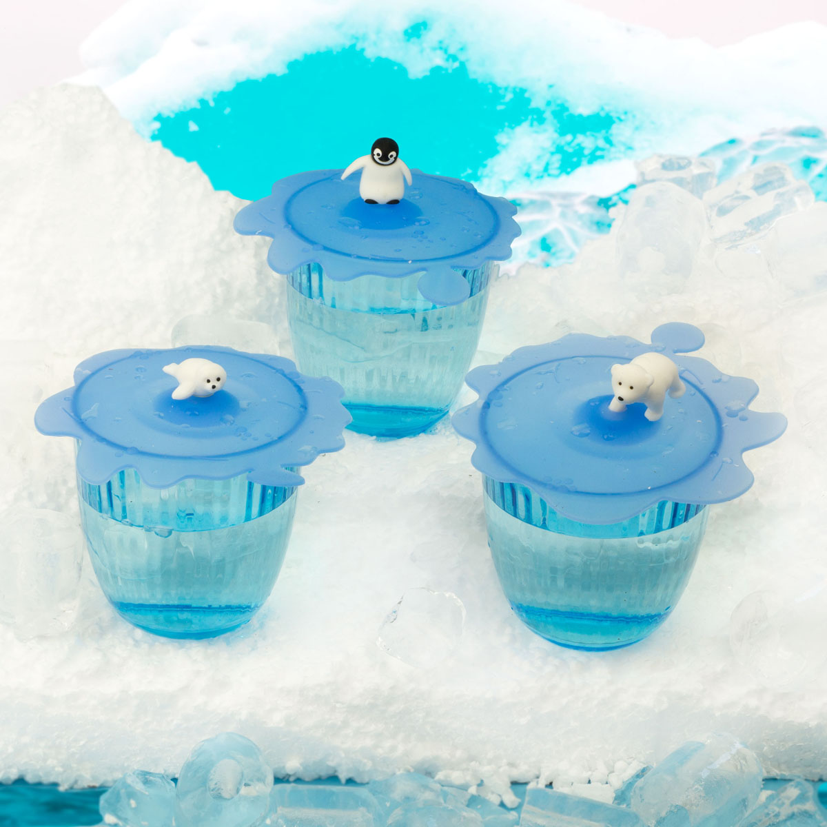 Mein Deckel Arctic Summer 3er Set: Pinguin, Robbe und Eisbär  